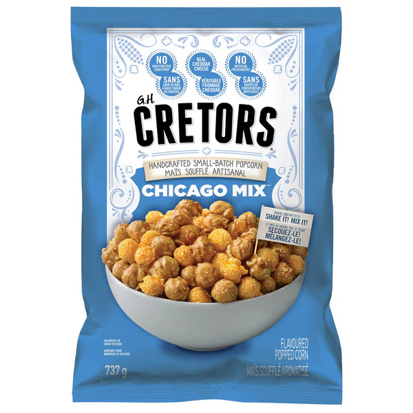 G.H. CRETORS POPCORN CHICAGO MIX 737 G