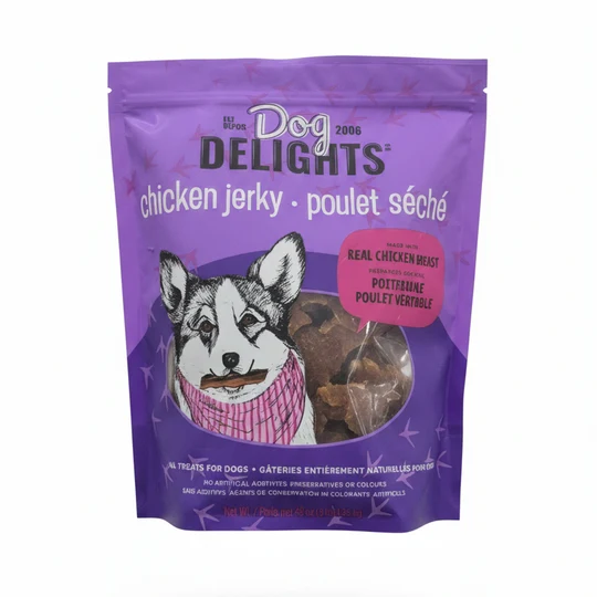 DOG DELIGHTS CHICKEN JERKY DOG TREATS 1.36KG