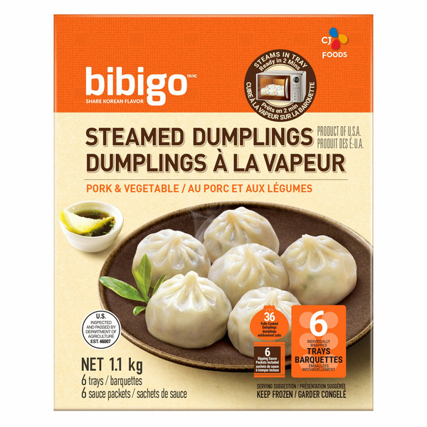 BIBIGO PORK AND VEGETABLE DUMPLINGS 1 KG