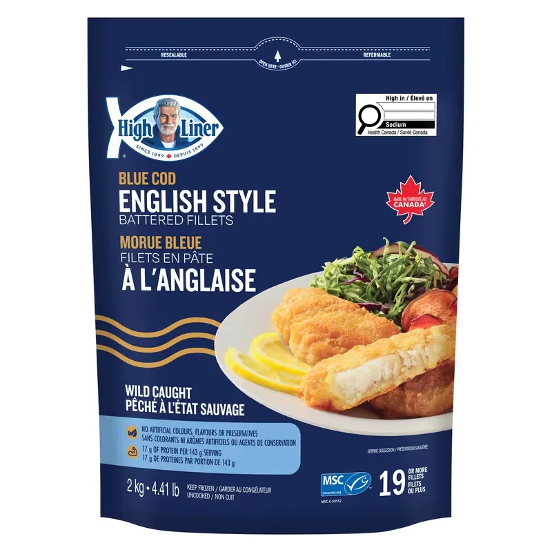 HIGHLINER BATTERED COD FILLETS 2 KG