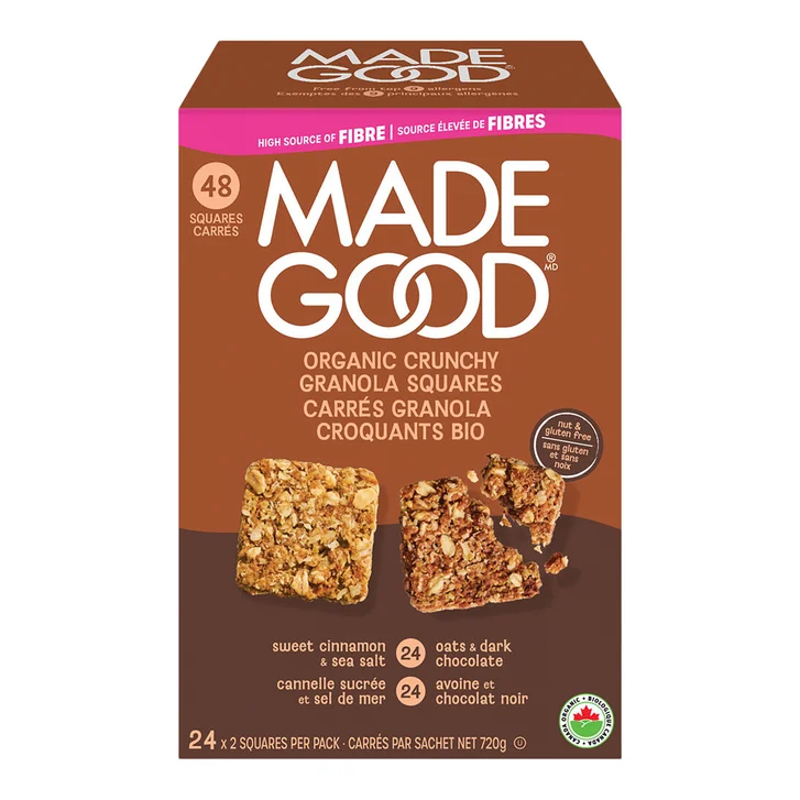 MADE GOOD CRUNCHY GRANOLA SQUARES 24 x 30G
