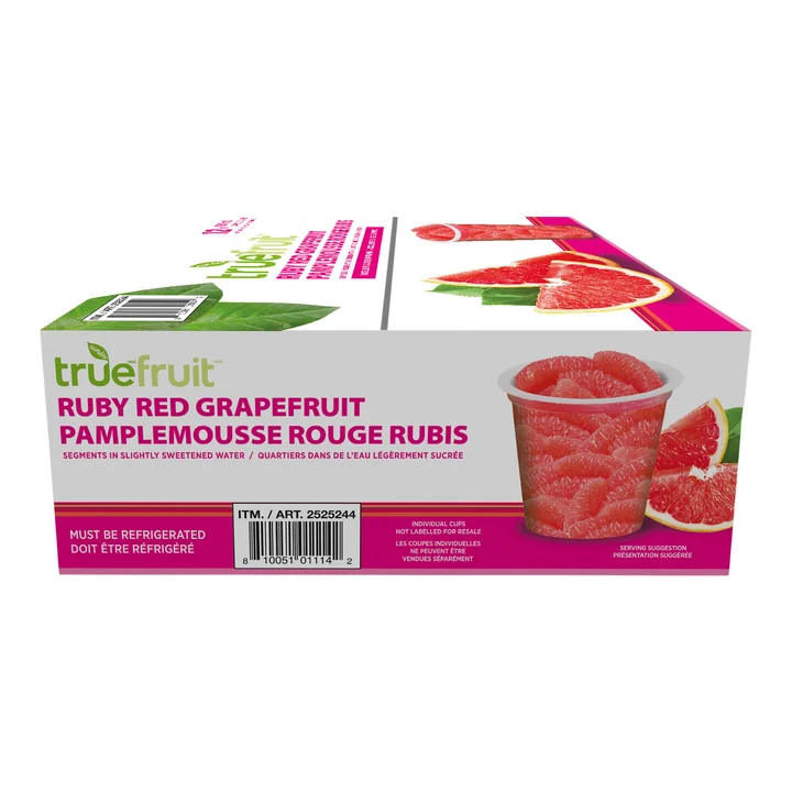 TRUEFRUIT RED GRAPEFRUIT CUPS 12 X 197ML