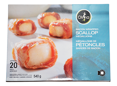 OLIVIA BACON WRAPPED SCALLOPS 454 GR