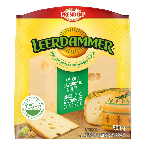 PRESIDENT'S LEERDAMMER CHEESE 500G
