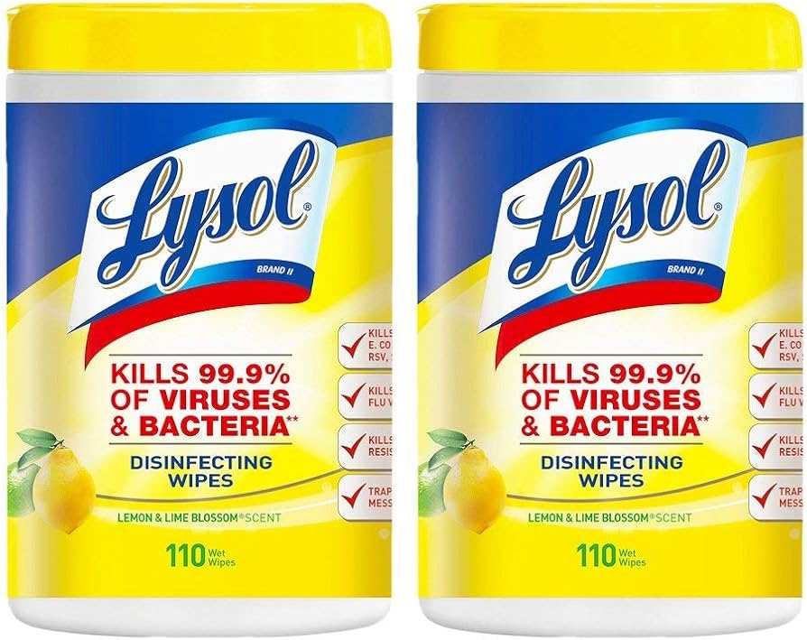 LYSOL CITRUS DISINFECTING WIPES 5 X 110CT