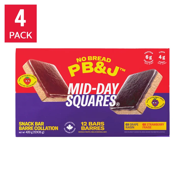 PEANUT BUTTER & JELLY MID-DAY SQUARES 12 X 35G