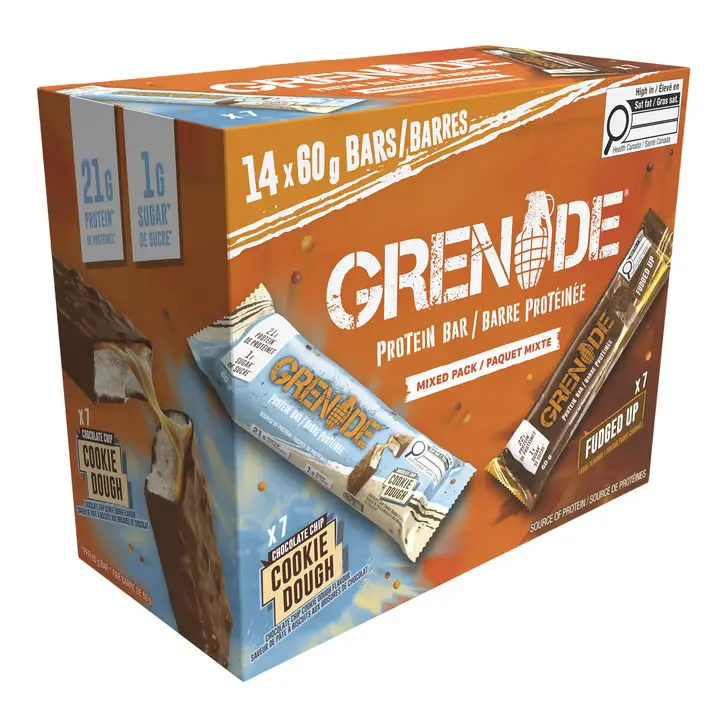 GRENADE MIXED PROTEIN BARS 14 x 60'S