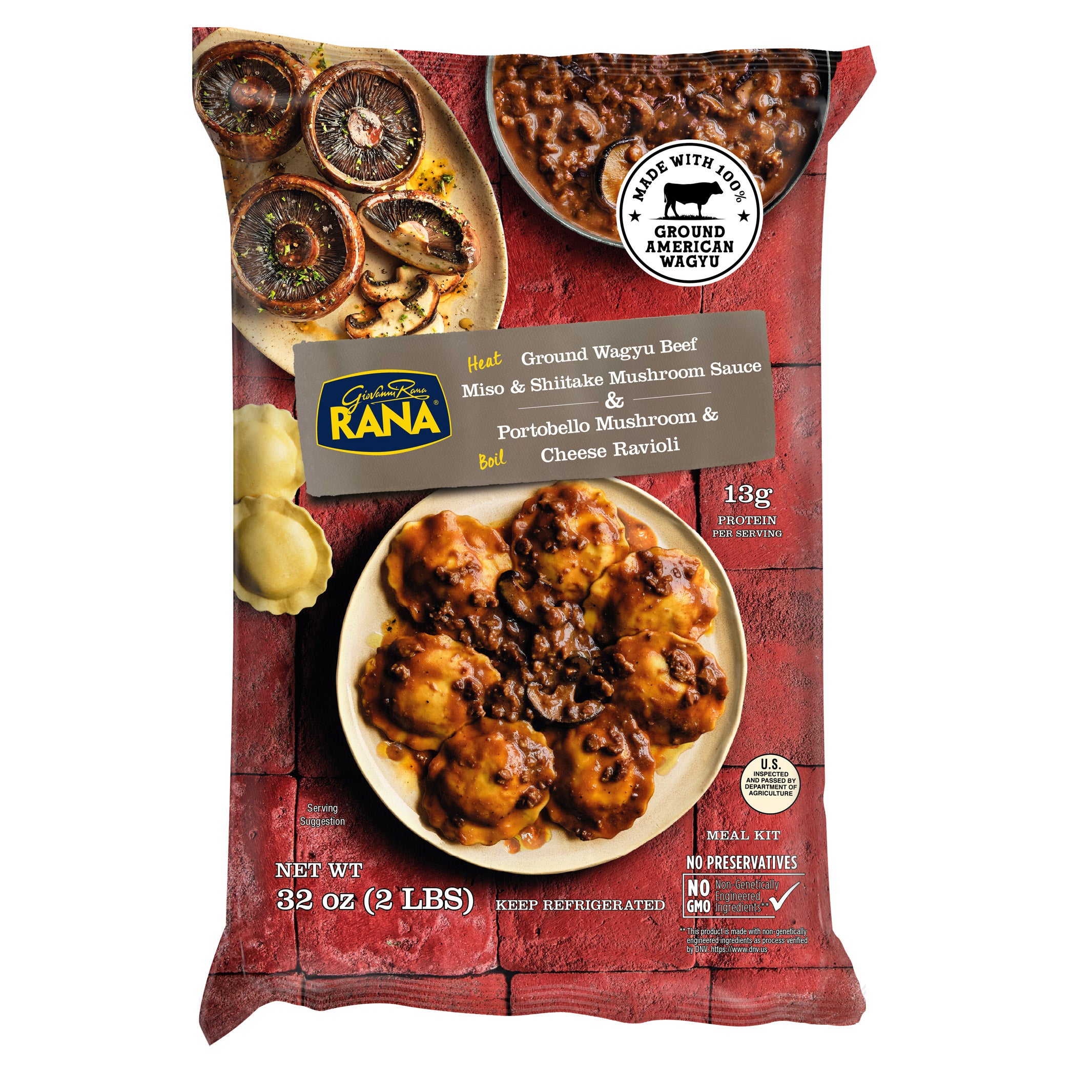 GIOVANNI RANA'S PORTOBELLO MUSHROOM RAVIOLI & SAUCE KIT 906G