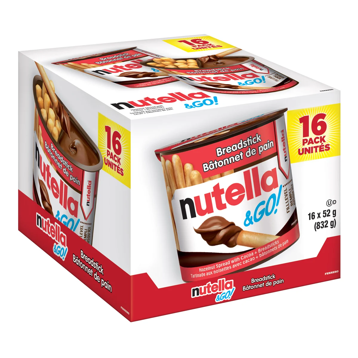 NUTELLA GO WITH BREADSTICKS 16 X 52 GR