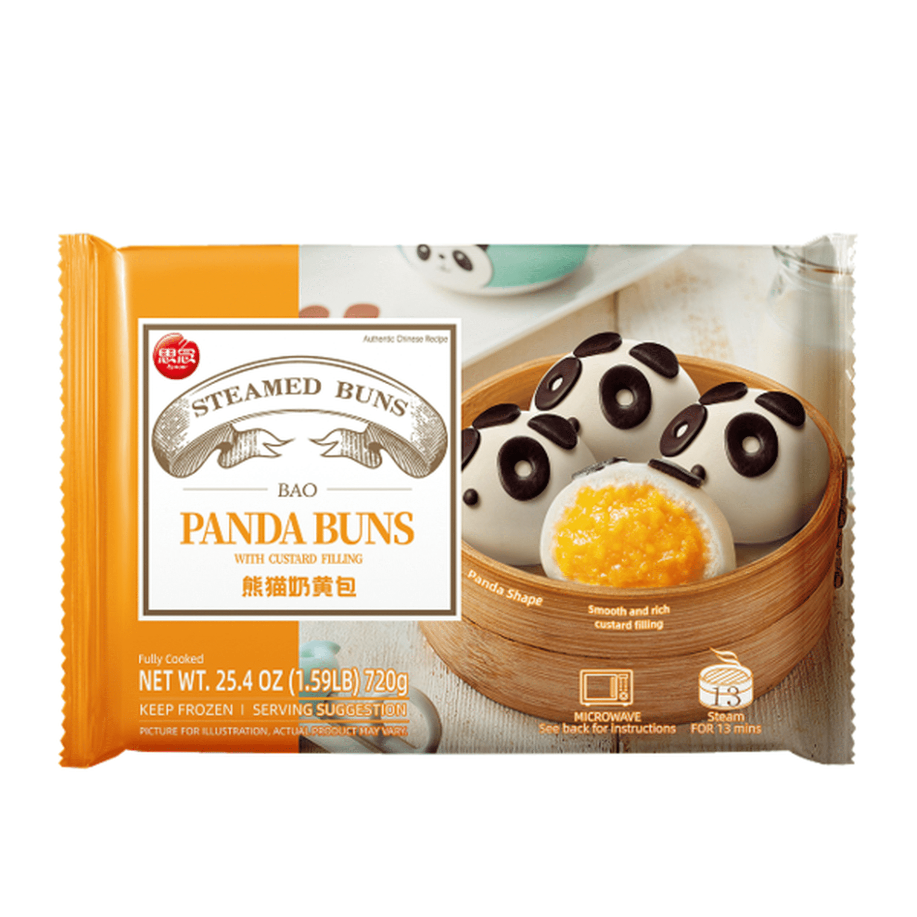SYNEAR PANDA BUNS WITH CUSTARD FILLING 720G