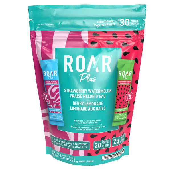 ROAR DRINK MIX STICKS VARIETY PACK 30CT 193G