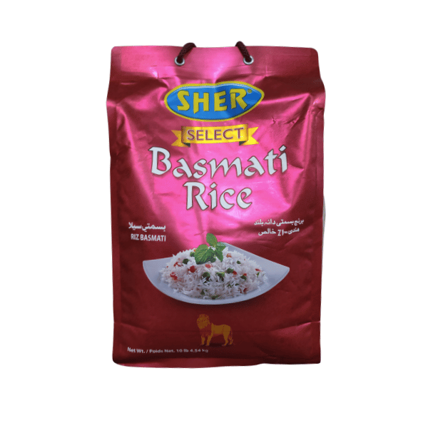 SHER BASMATI RICE 4.535 KG