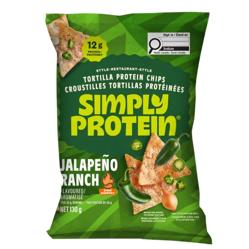 SIMPLY PROTEIN JALAPENO RANCH TORTILLA PROTEIN CHIPS 425G