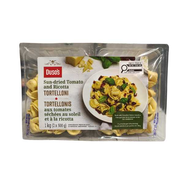 DUSO'S SUNDRIED TOMATO AND RICOTTA TORTELLONI 2 X 500G