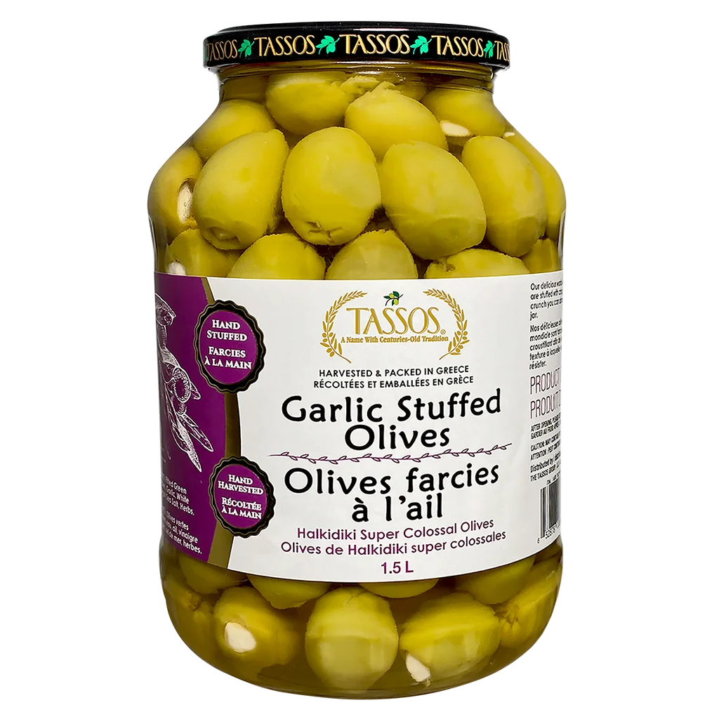 TASSO'S GARLIC STUFFED OLIVES 1.5 LT