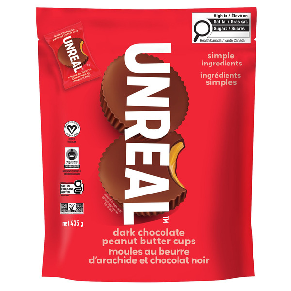 UNREAL DARK CHOCOLATE PEANUT BUTTER CUPS 435G