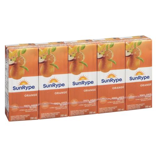 SUN RYPE UNSWEETENED ORANGE JUICE 40 X 200 ML