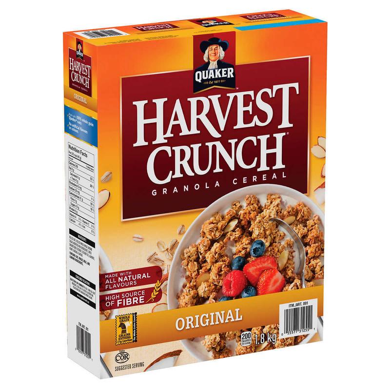 QUAKER HARVEST CRUNCH CEREAL 1.8 KG