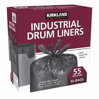 KIRKLAND GARBAGE BAG DRUM LINERS 60'S
