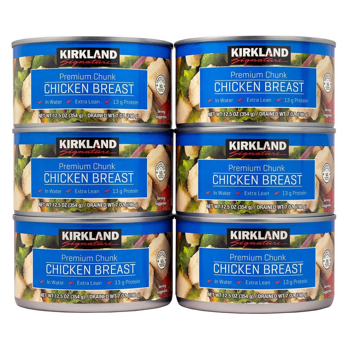 KIRKLAND CANNED CHICKEN BREAST 6 X 354GR