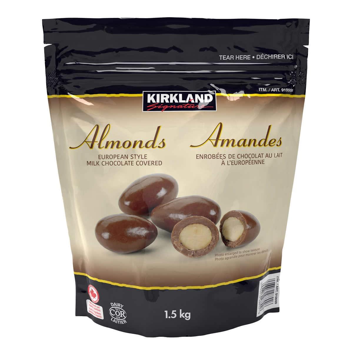 KIRKLAND CHOCOLATE COVERED ALMONDS 1.5 KG