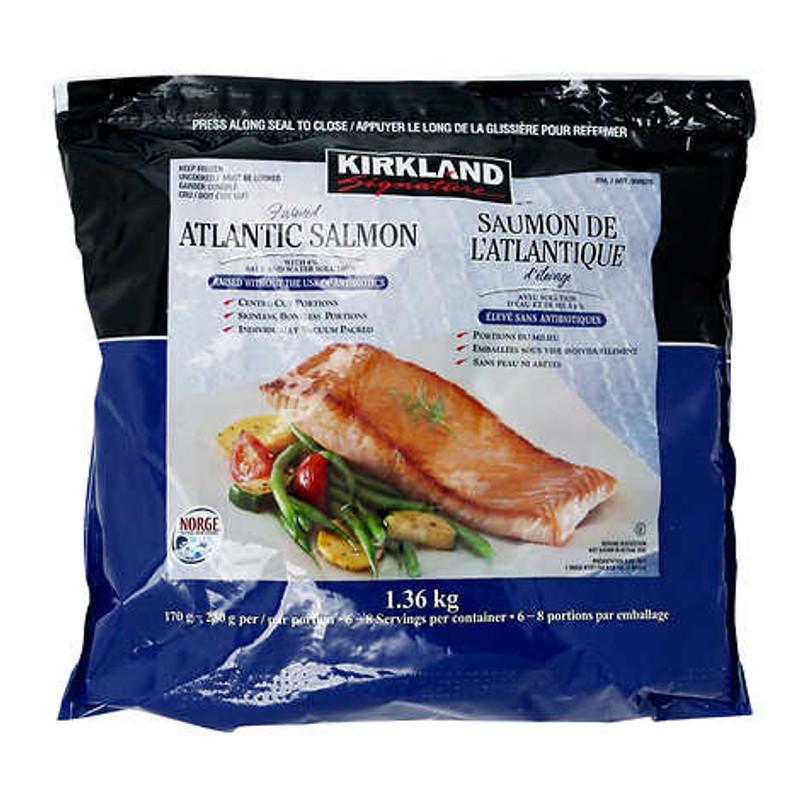 KIRKLAND 6-8OZ SALMON PORTIONS 1.36 KG