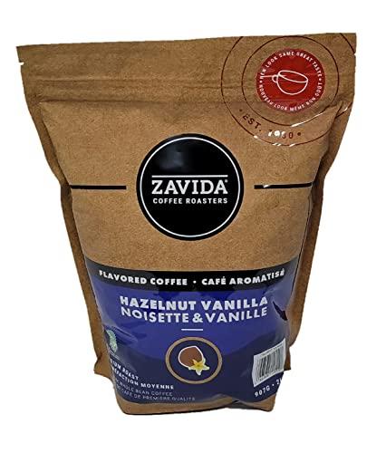 ZAVIDA HAZELNUT VANILLA COFFEE BEANS 907 GR