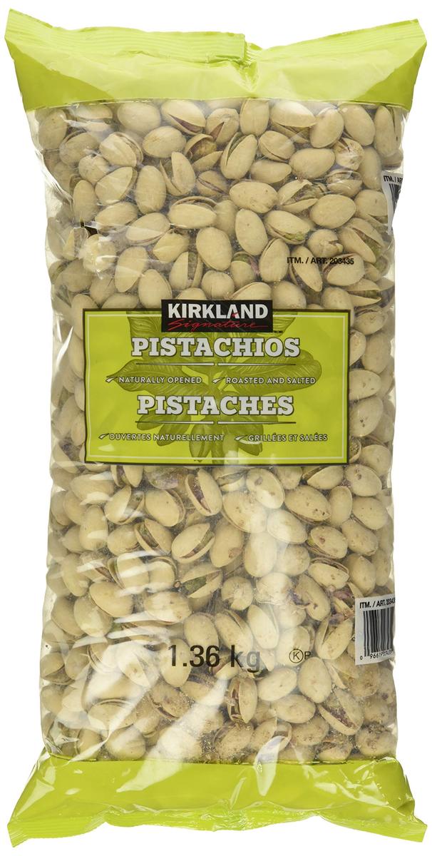 KIRKLAND ROASTED SALTED PISTACHIOS 1.36 KG
