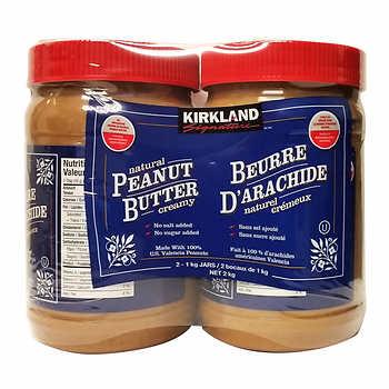 KIRKLAND NATURAL PEANUT BUTTER 2 X 1 KG