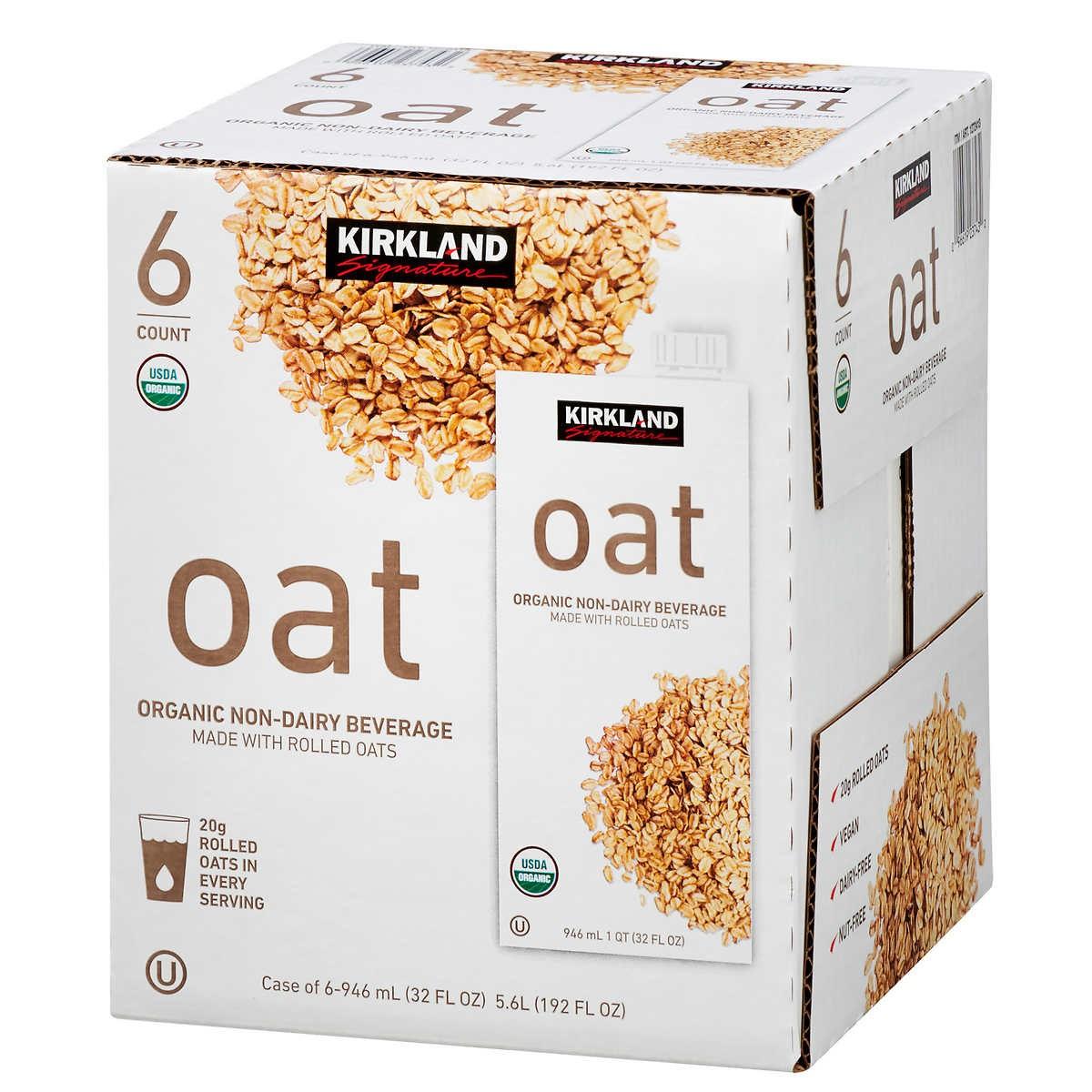 KIRKLAND ORGANIC OAT MILK 6 X 946ML