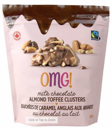 OMG! ALMOND TOFFEE CHOCOLATE CLUSTERS 680 GR