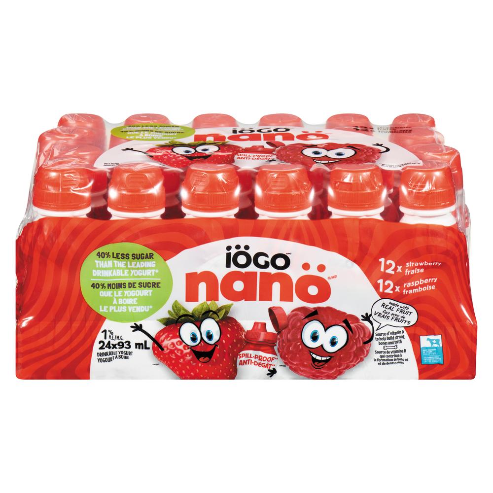 IOGO NANO STRAWBERRY YOGURT DRINK 24 X 93ML